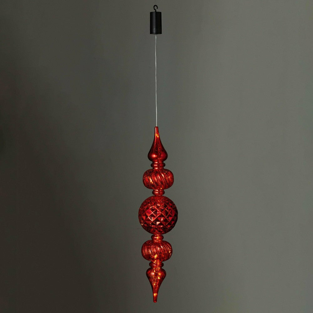 Indoor/Outdoor Shatterproof Holiday Lighted Large Finial Hanging Ornam | Plow & Hearth