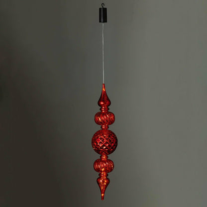 Indoor/Outdoor Shatterproof Holiday Lighted Large Finial Hanging Ornam | Plow & Hearth