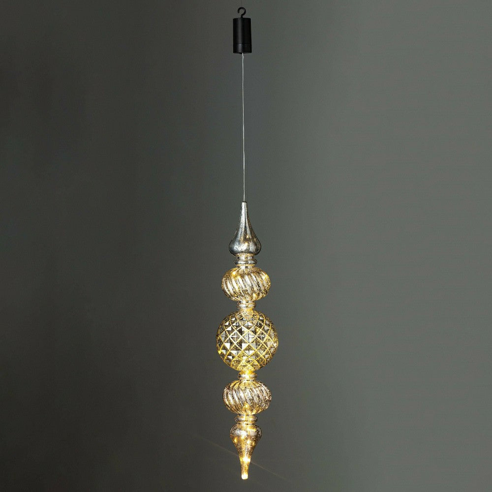 Indoor/Outdoor Shatterproof Holiday Lighted Large Finial Hanging Ornam | Plow & Hearth