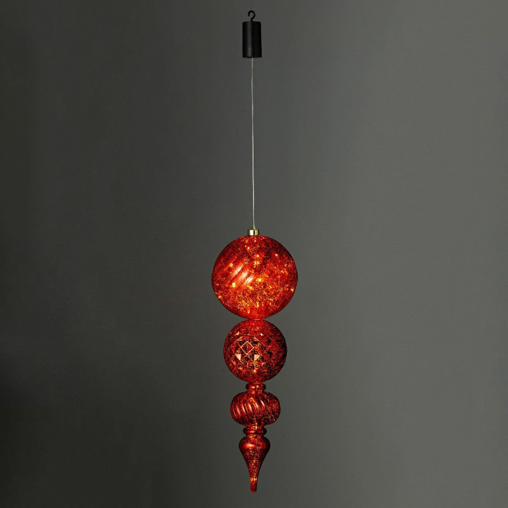 Indoor/Outdoor Shatterproof Holiday Lighted Large Finial Hanging Ornam | Plow & Hearth