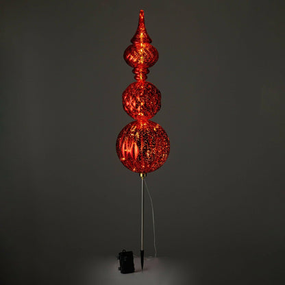 Indoor/Outdoor Shatterproof Holiday Lighted Large Finial Ornament Stak | Plow & Hearth