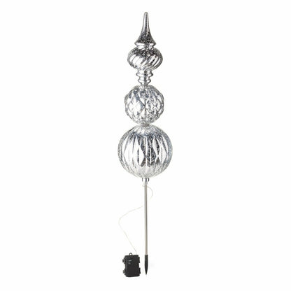 Indoor/Outdoor Shatterproof Holiday Lighted Large Finial Ornament Stak | Plow & Hearth