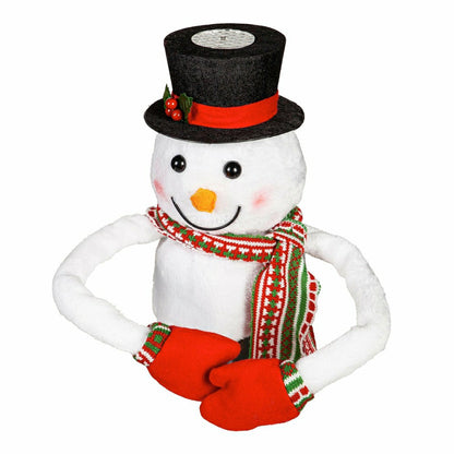 Snowman Tree Topper with Snowflake Projector | Plow & Hearth