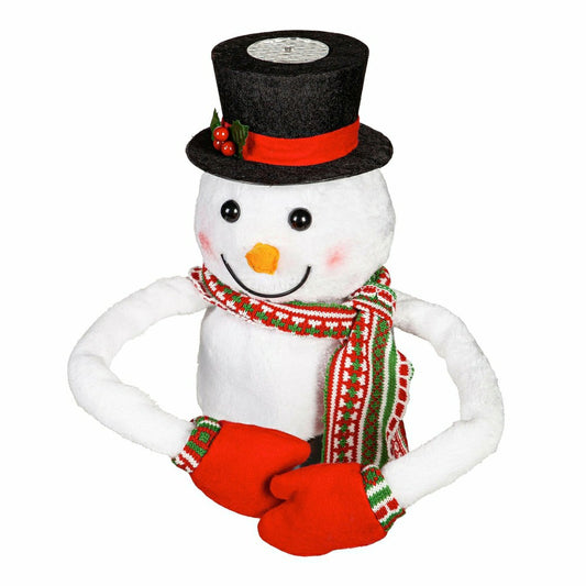 Snowman Tree Topper with Snowflake Projector | Plow & Hearth