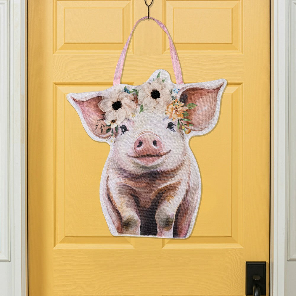 Petal & Plow Floral Pig Door Decor | Plow & Hearth