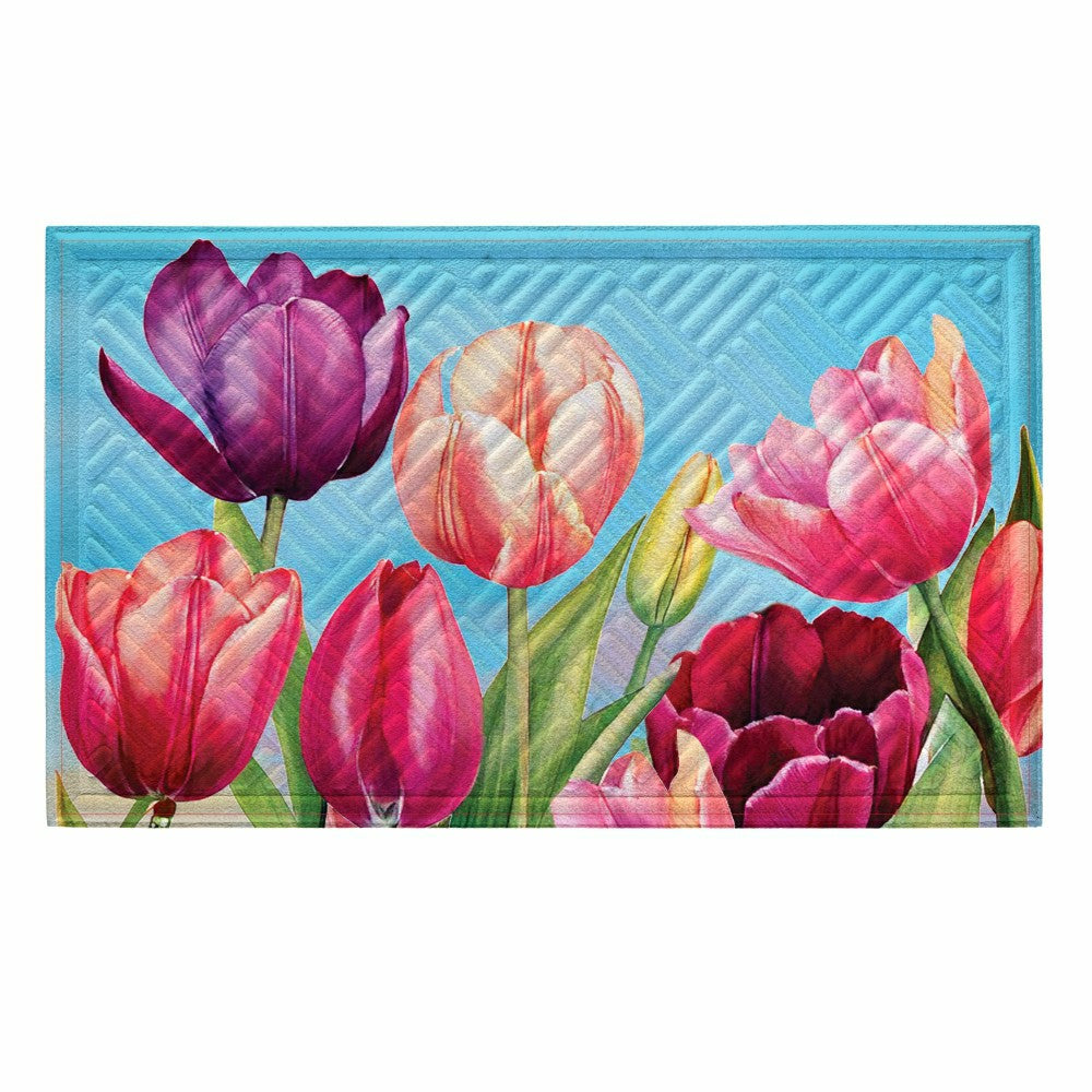 Tulip Palooza Embossed Mat | Plow & Hearth