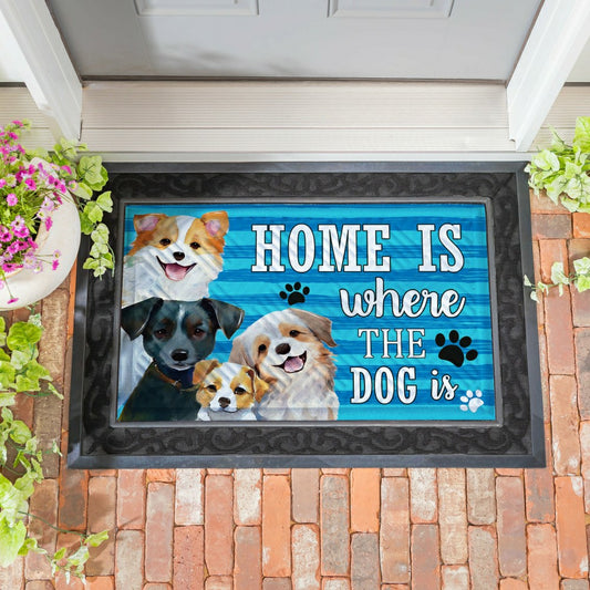 Home Is Where The Dog Is Embossed Mat | Plow & Hearth