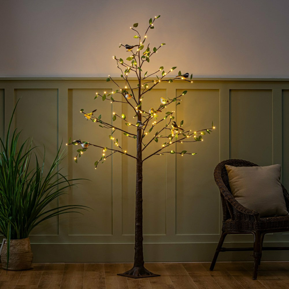 72" LED Artificial Tree with Bird Clips, 72"H | Plow & Hearth