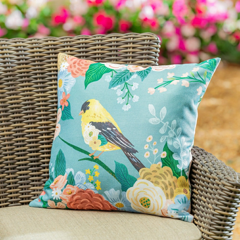 What She Shed Goldfinch Pillow Cover | Plow & Hearth