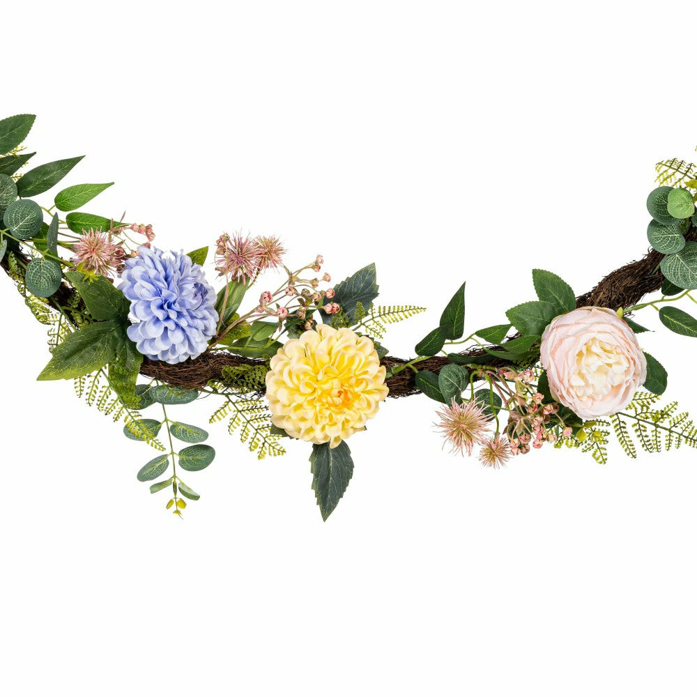 Cottage Garden Garland Artificial Floral, 72"L | Plow & Hearth
