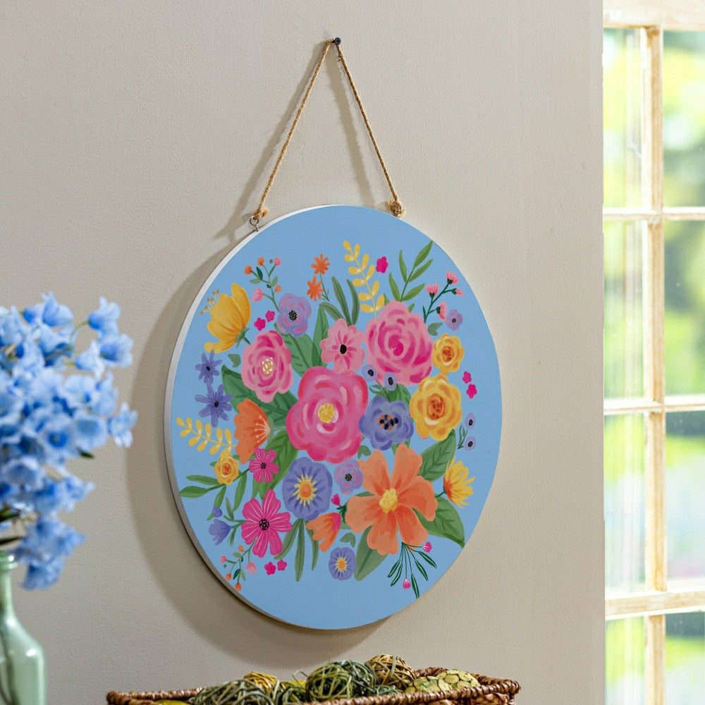 Bunny Blooms Spring Blossom, 18" Door Décor | Plow & Hearth