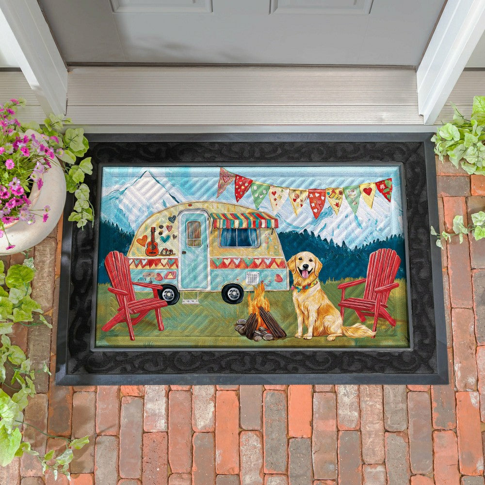 Camping Dog Embossed Mat | Plow & Hearth