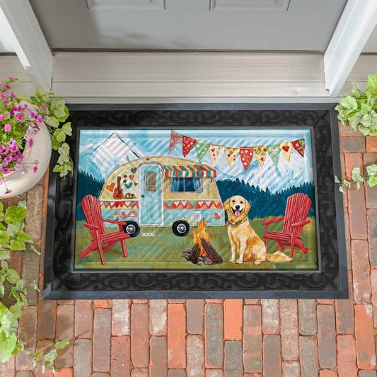 Camping Dog Embossed Mat | Plow & Hearth