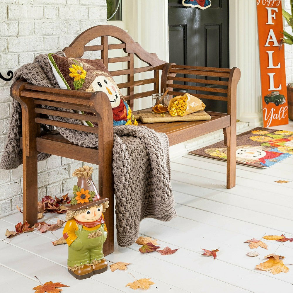 Double-Sided Fall/Holiday Greeting Wooden Standing Porch Leaner | Plow & Hearth