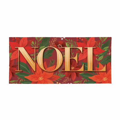 Flocked Coir Sassafras Switch Mat,"NOEL" 22"x10" | Plow & Hearth