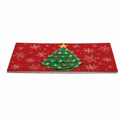 Christmas tree PVC Trapper Mat, 28"x16" | Plow & Hearth