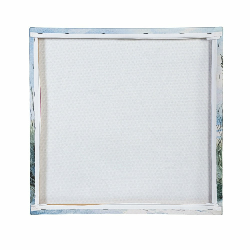 Blue Coastal Flying Seagull Wall Décor, Canvas, 16" L x 16" H | Plow & Hearth