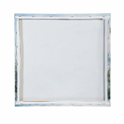 Blue Coastal Flying Seagull Wall Décor, Canvas, 16" L x 16" H | Plow & Hearth