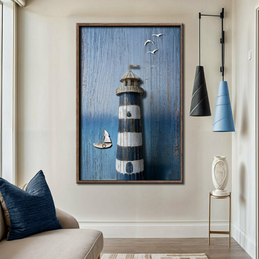 Wooden Lighthouse Coastal Wall Art | Plow & Hearth