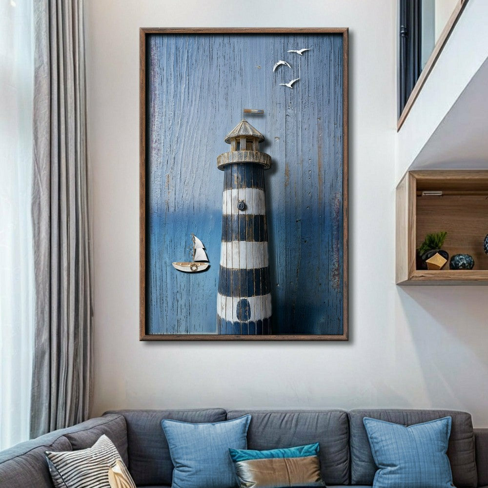 Wooden Lighthouse Coastal Wall Art | Plow & Hearth