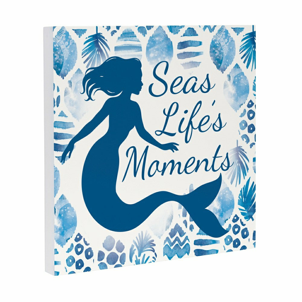 Blue Coastal Coral Sea Indoor Wall Décor, Wood, Mermaid "Seas Life's M | Plow & Hearth