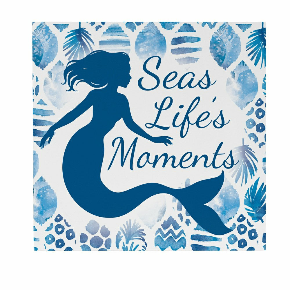 Blue Coastal Coral Sea Indoor Wall Décor, Wood, Mermaid "Seas Life's M | Plow & Hearth