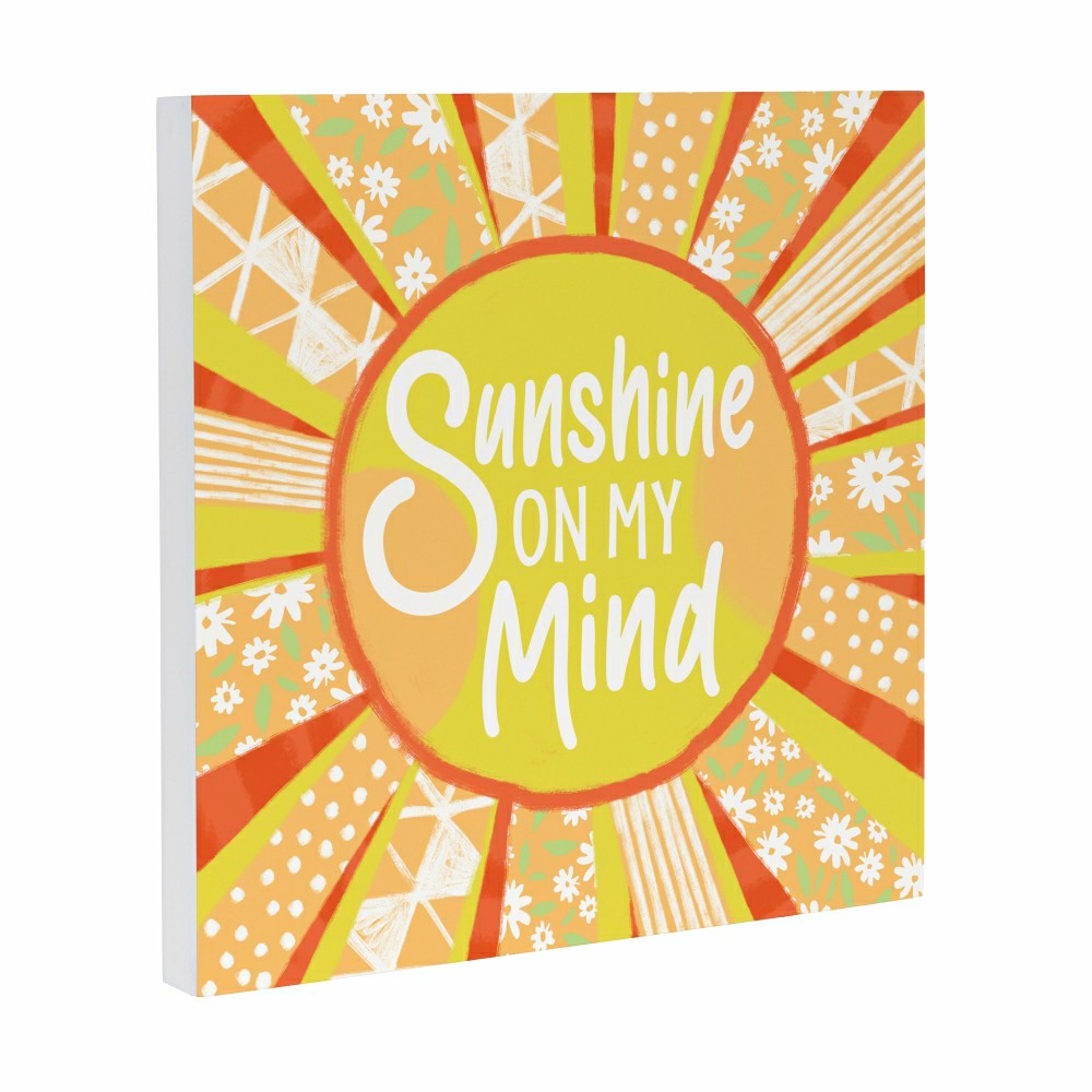 Blue Coastal Make Waves Indoor Wall Décor, Wood, Sun "Sunshine On My M | Plow & Hearth