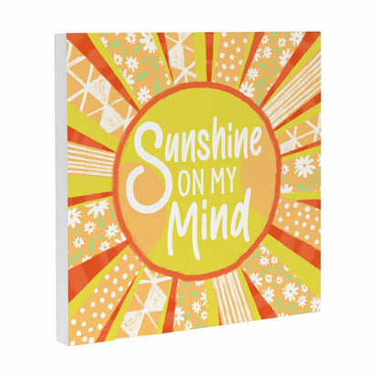 Blue Coastal Make Waves Indoor Wall Décor, Wood, Sun "Sunshine On My M | Plow & Hearth