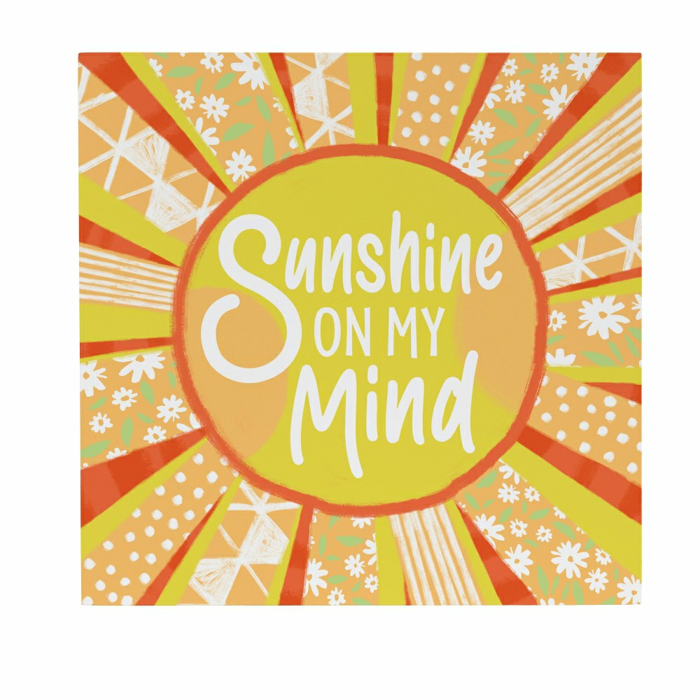 Blue Coastal Make Waves Indoor Wall Décor, Wood, Sun "Sunshine On My M | Plow & Hearth