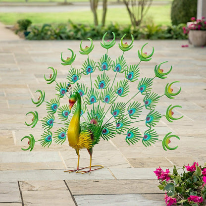 Metal Peacock Statue | Plow & Hearth