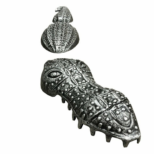 Antique Pewter Cast Aluminum Metal Garden Gator | Plow & Hearth