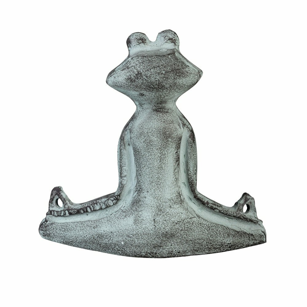 Metal Distressed Yoga Frog Garden Statue | Plow & Hearth