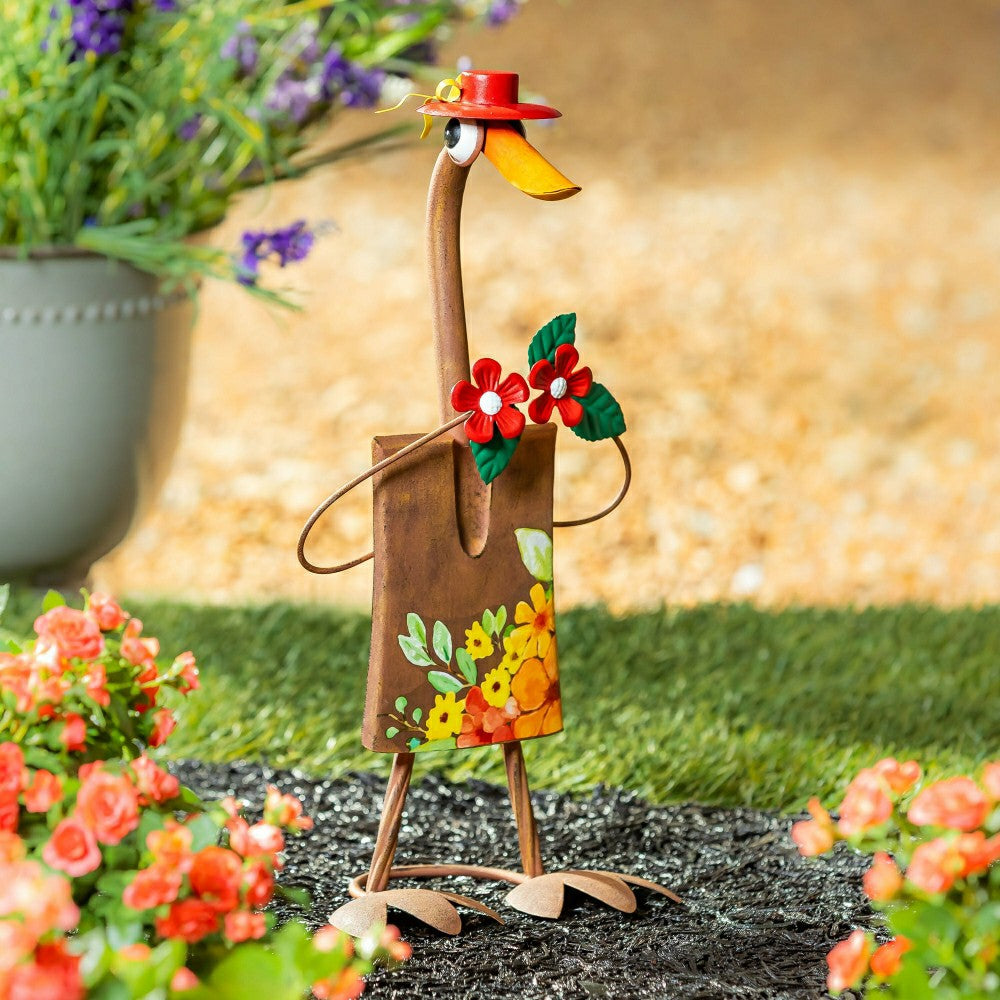 Metal Garden Tool Duck Garden Statue 1 | Plow & Hearth