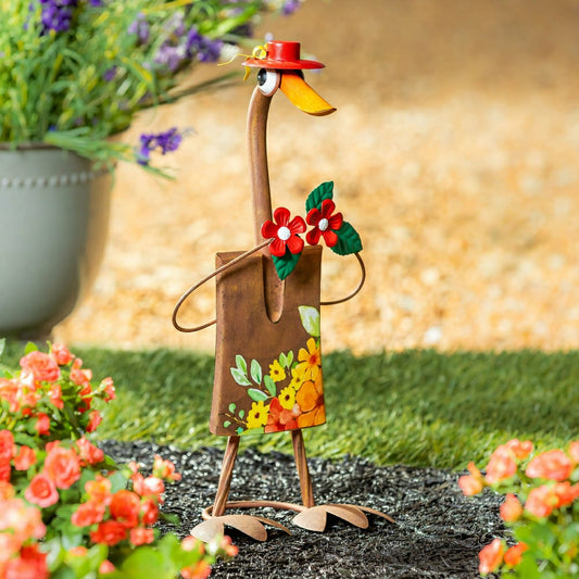 Metal Garden Tool Duck Garden Statue 1 | Plow & Hearth