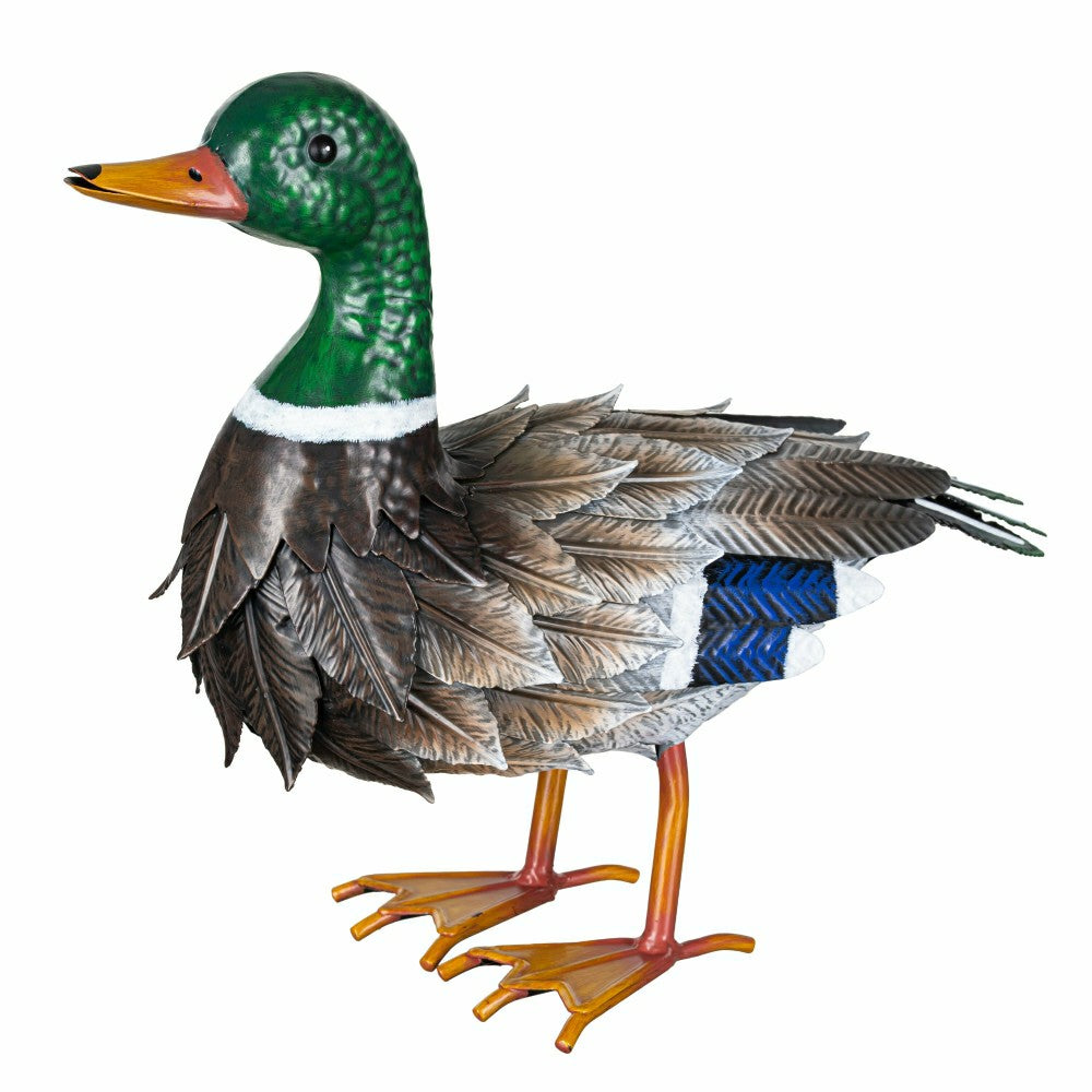 Metal duck decor. 12.2"H | Plow & Hearth