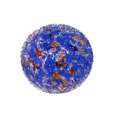 Art Glass Bee and Butterfly Ball, Dark Blue | Plow & Hearth