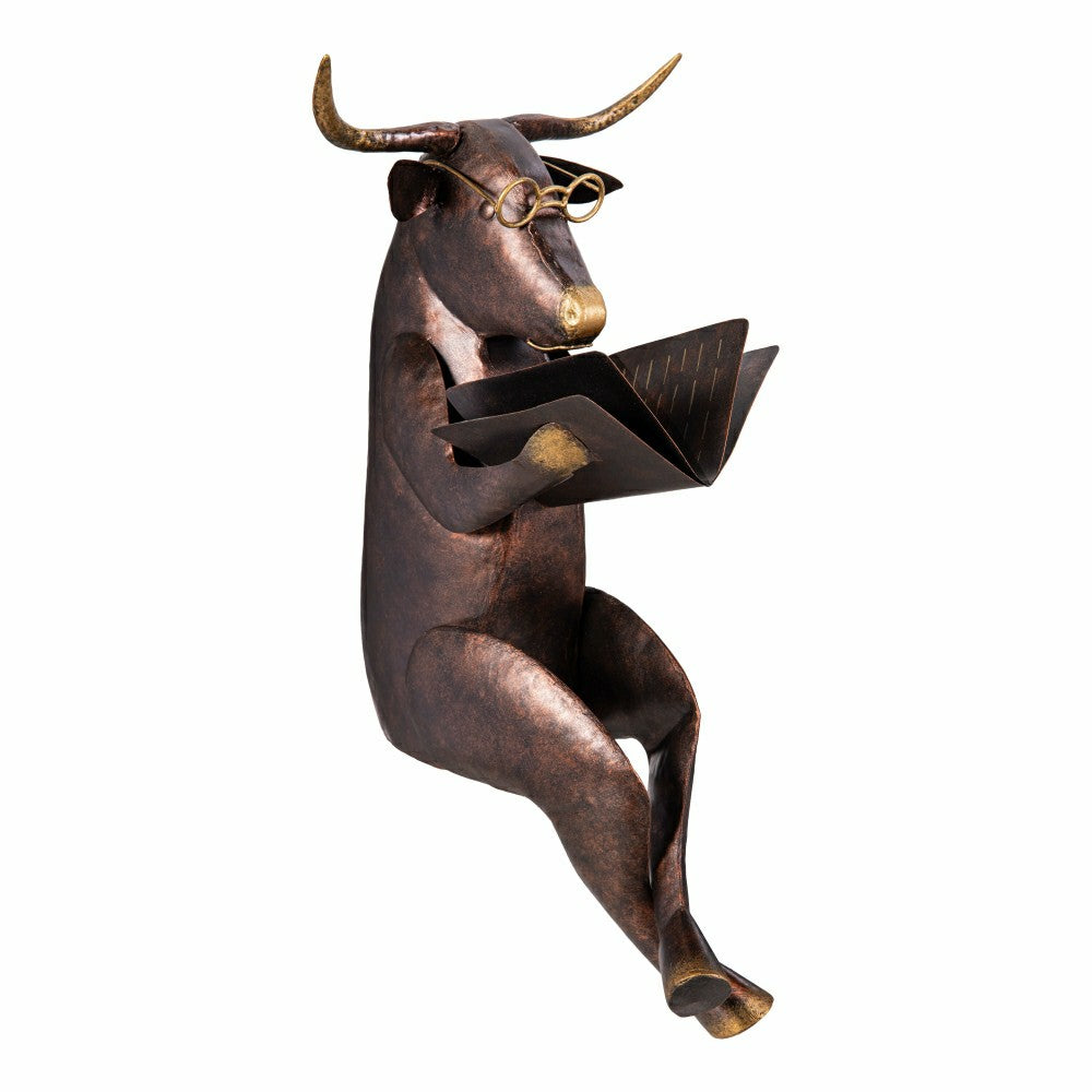 Cow Reading a Book Garden Statue | Plow & Hearth