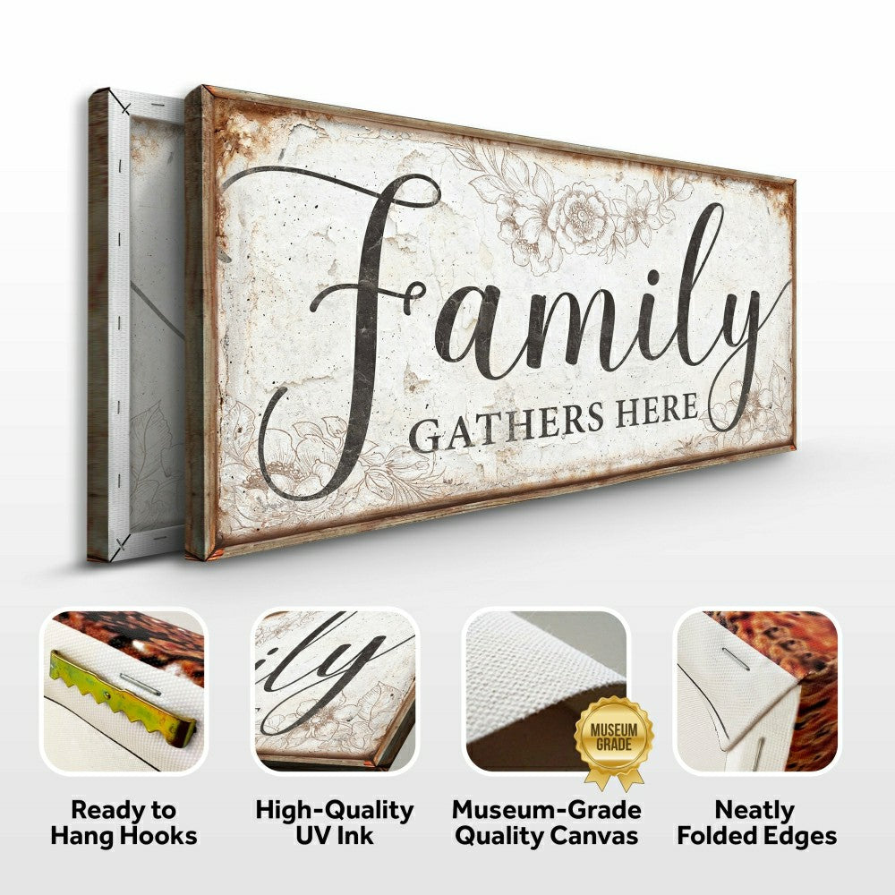 Family Gathers Here Sign | Plow & Hearth