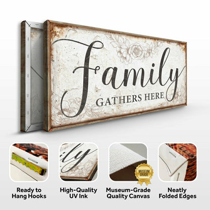 Family Gathers Here Sign | Plow & Hearth