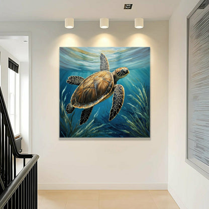 Turtle In Seagrass Coastal Wall Art | Plow & Hearth