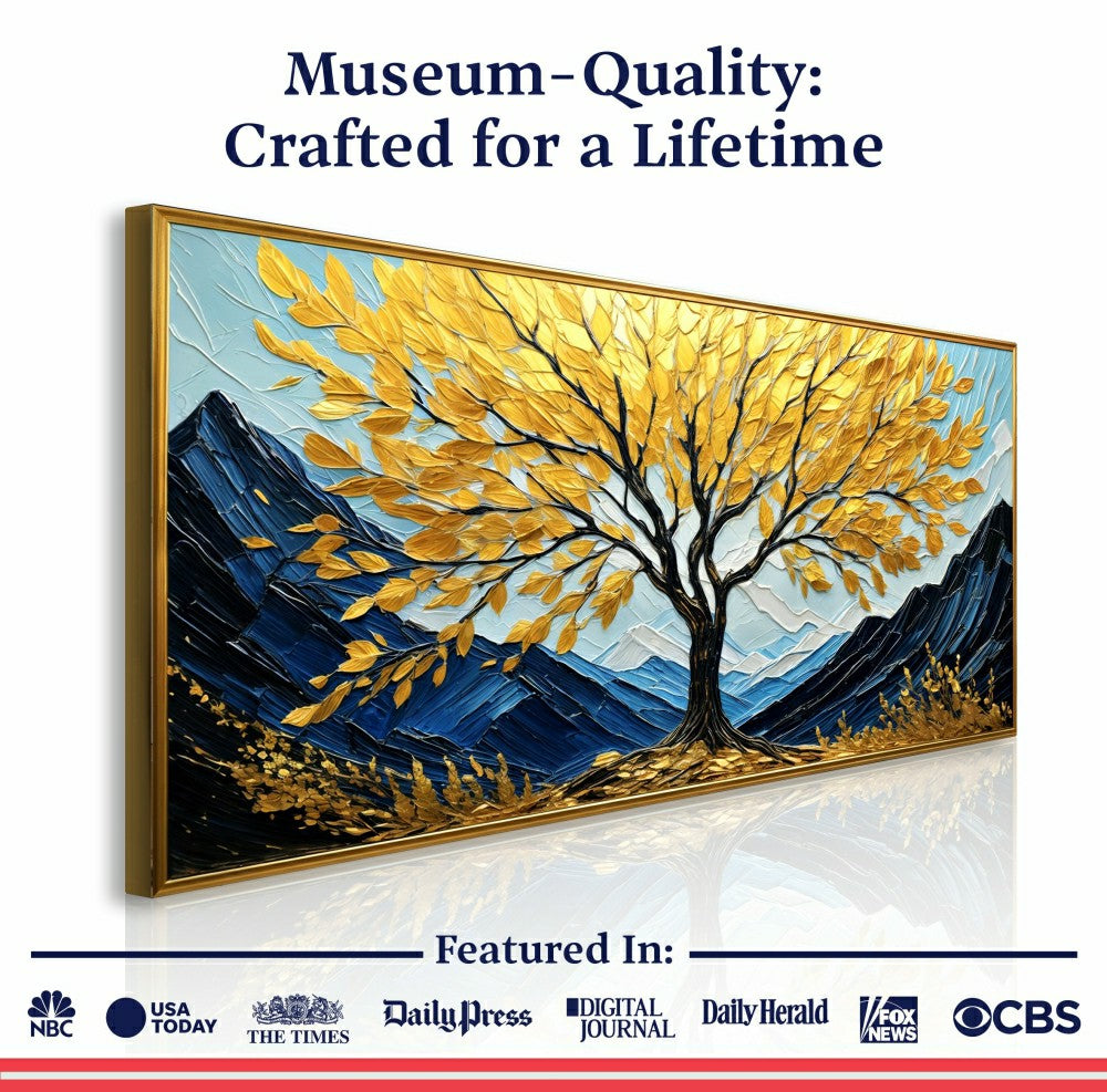 Golden Sanctuary Impasto Wall Art | Plow & Hearth