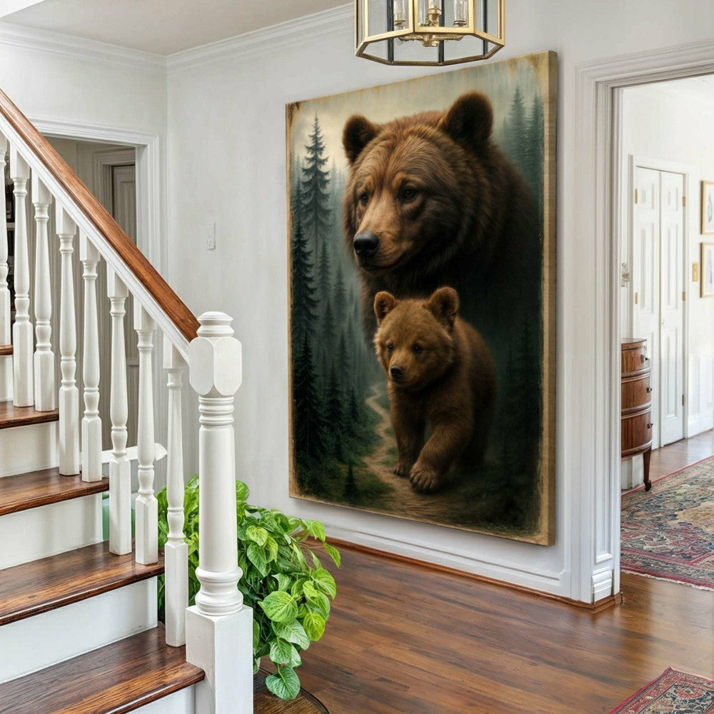 Path of the Wild Kin Bear and Cub Wall Art | Plow & Hearth