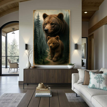 Path of the Wild Kin Bear and Cub Wall Art | Plow & Hearth