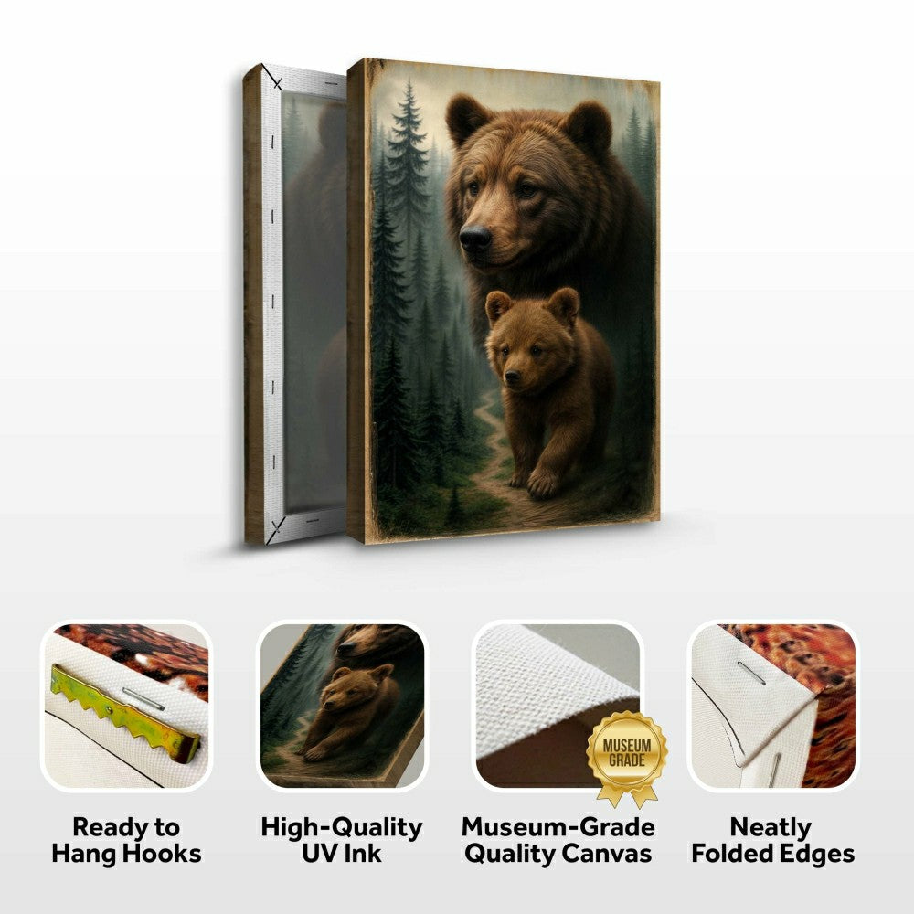 Path of the Wild Kin Bear and Cub Wall Art | Plow & Hearth