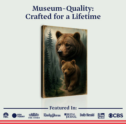 Path of the Wild Kin Bear and Cub Wall Art | Plow & Hearth