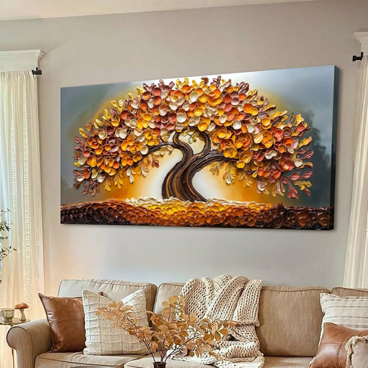 Golden Autumn Impasto Wall Art | Plow & Hearth
