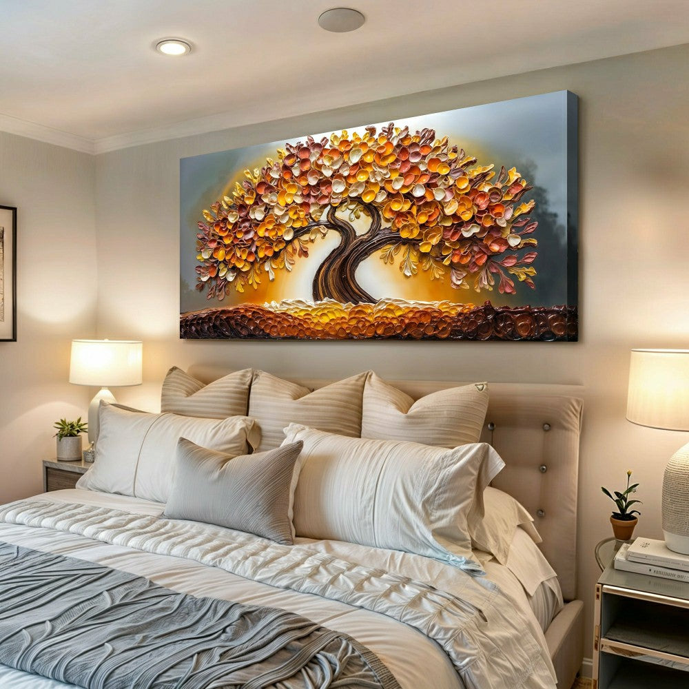 Golden Autumn Impasto Wall Art | Plow & Hearth