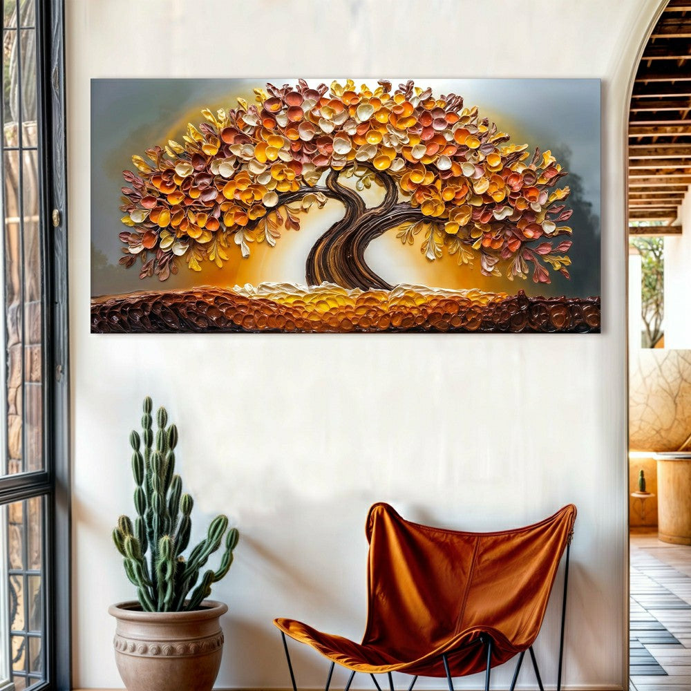 Golden Autumn Impasto Wall Art | Plow & Hearth