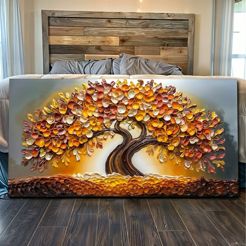 Golden Autumn Impasto Wall Art | Plow & Hearth