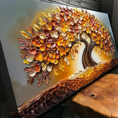 Golden Autumn Impasto Wall Art | Plow & Hearth